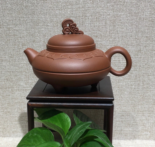 Zisha teapot Bao Quan, handmade by Artist Level 1, Cao Yanping (L1-2012) ZI NI