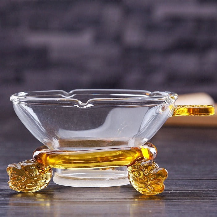 Old Village PuEr Tea Borosilicate Glass Filter with Stand