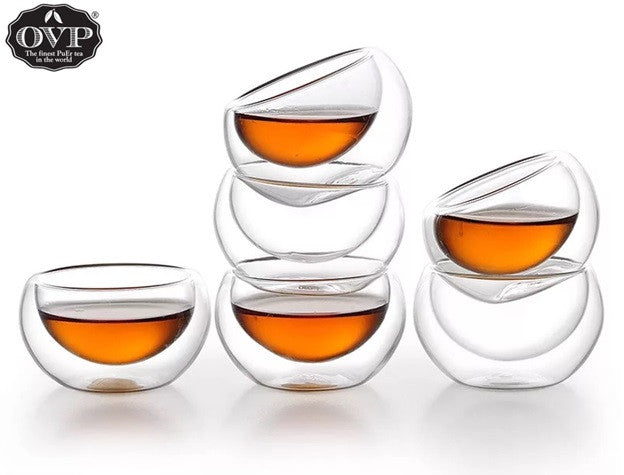 Old Village PuEr Tea Double-walled Borosilicate Glass Cup - OVP Tea