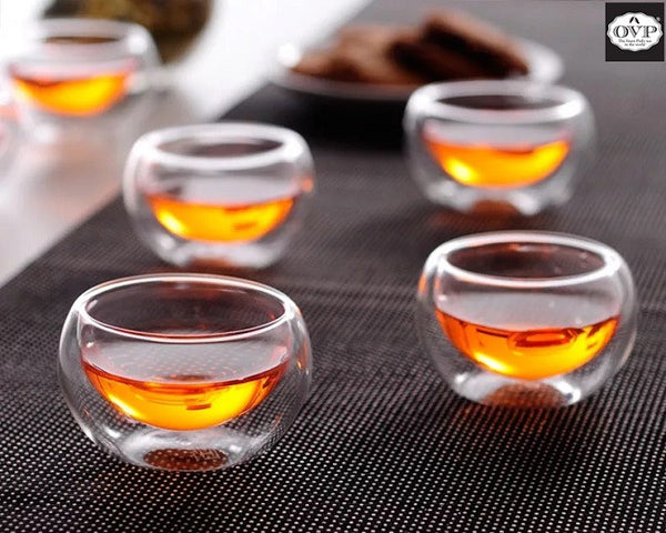 Old Village PuEr Tea Double-walled Borosilicate Glass Cup - OVP Tea