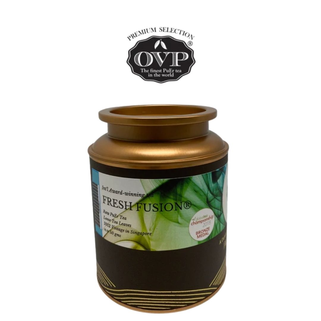 FRESH FUSION® Award-Winning Old Village Sheng PuEr Loose Tea in Gift Tin