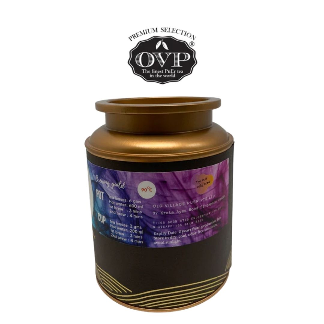 FRESH FUSION® Award-Winning Old Village Sheng PuEr Loose Tea in Gift Tin