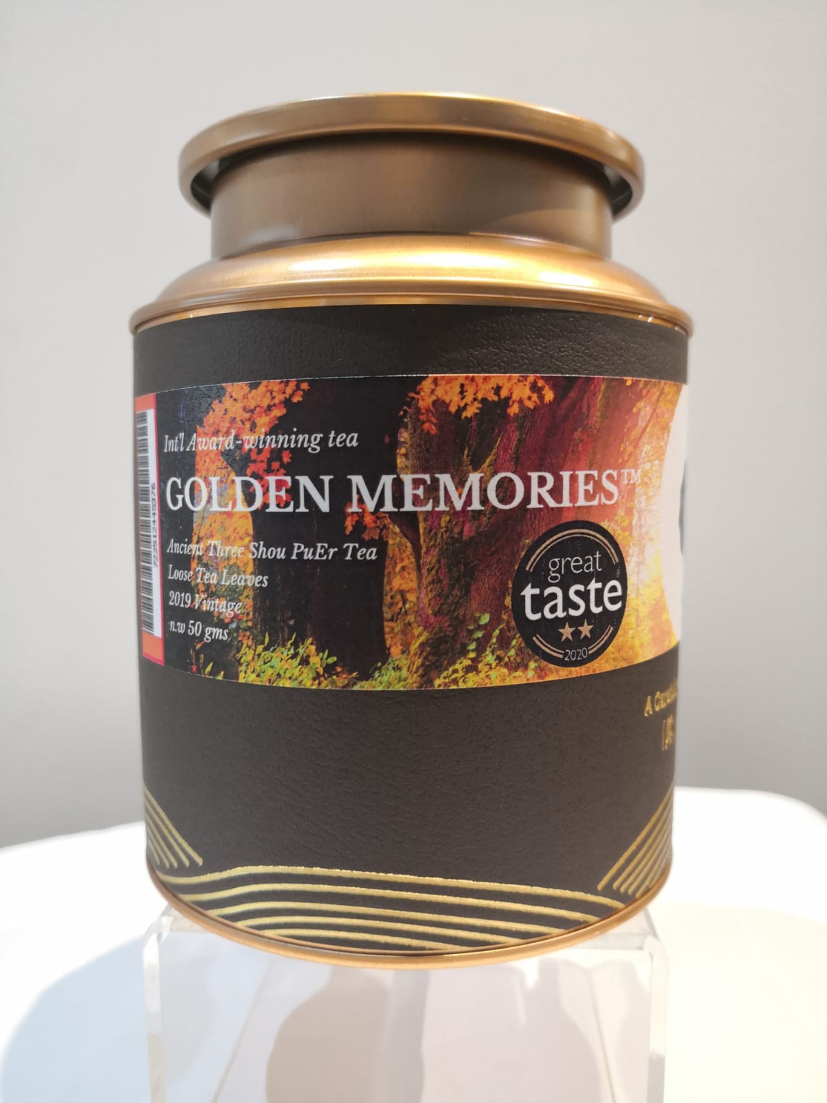 OVP GOLDEN MEMORIES® Award-Winning Shou PuEr Tea mini tea brick from Ancient Trees 2019