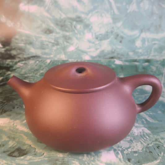 Zisha teapot Jing Zhou Shi Piao, handmade by Studio Craftsmanship CAO Dan, Zi Ni