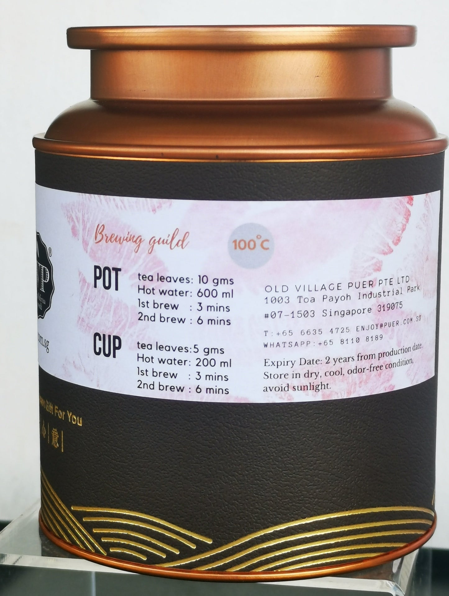 GOLDEN KISSES® Old Village Shou PuEr Tea 2012, Aged Tea Nuggets