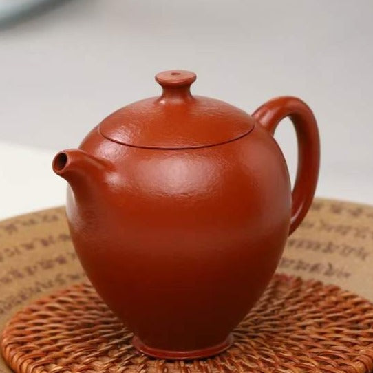 Zisha teapot Huai Xiang, handmade by artist Level 5, ZHU Li-Ping 朱丽萍(L5-2012)原矿粗砂朱泥 怀香