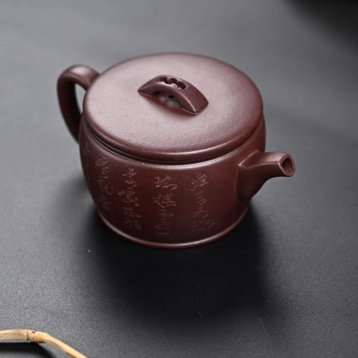 Zisha teapot Han Wa, handmade by artist Level 3, YU Zhen(L3-2018)Zi Ni