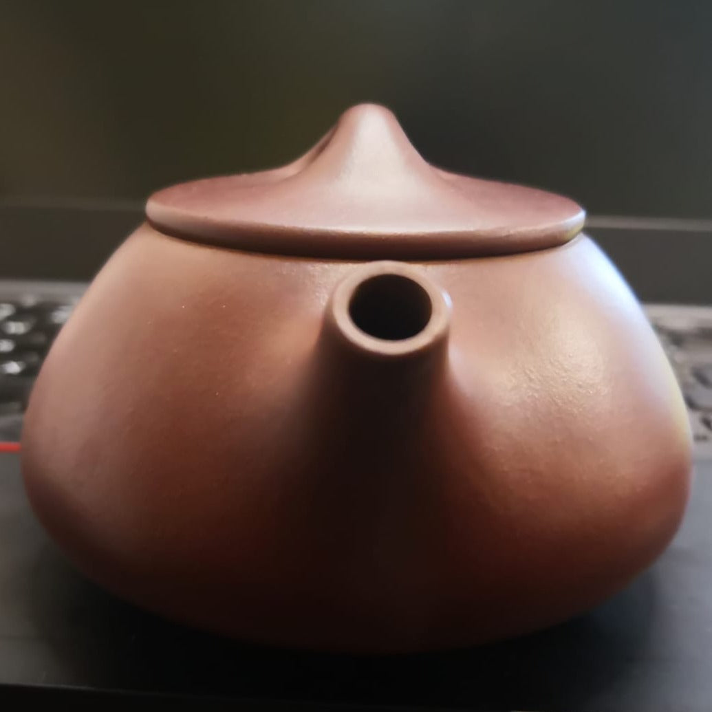 Zisha teapot Jing Zhou Shi Piao, handmade by Studio Craftsmanship, Zi Ni
