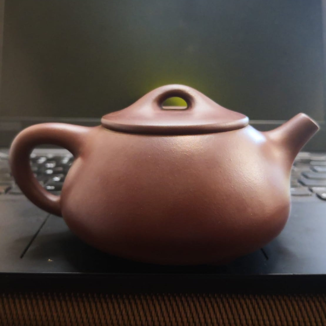 Zisha teapot Jing Zhou Shi Piao, handmade by Studio Craftsmanship, Zi Ni