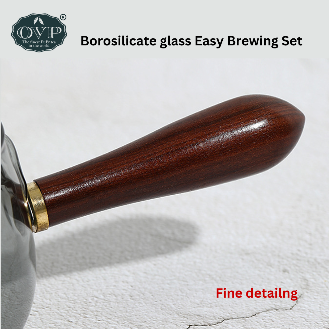 Borosilicate Glass Rotation Teapot with handle (500ml)