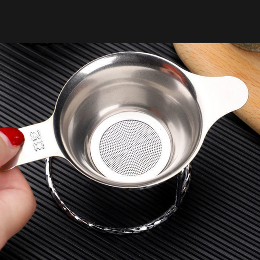 304 Stainless Steel Tea Strainer – Mirror-Polished, Laser-Cut