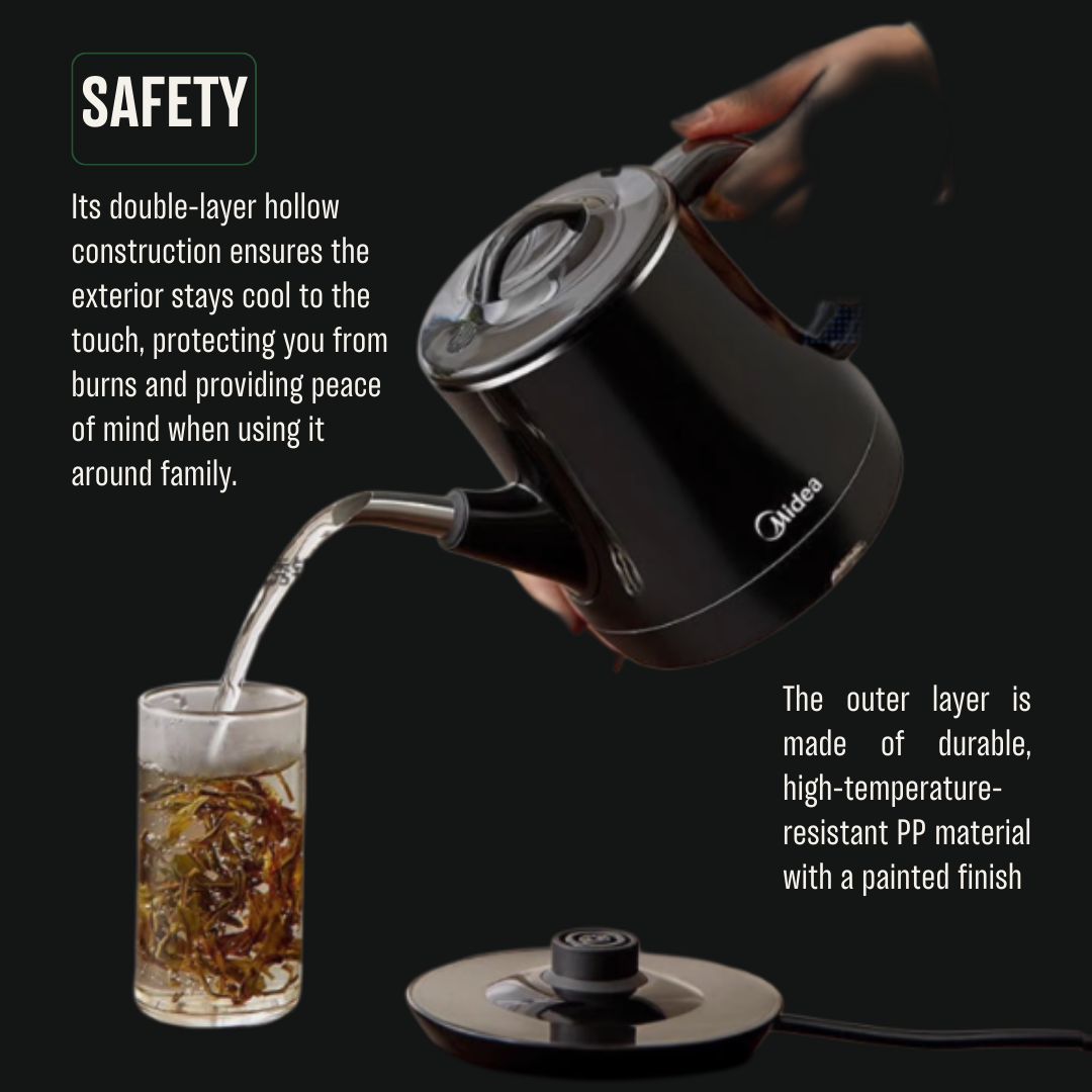 Midea Electric Tea Kettle - Safe and Convenient for Your Family