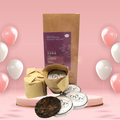 Daily Tea Refill Pair — GOLDEN MELODY® Shou Pu-erh Mini Tea Cakes