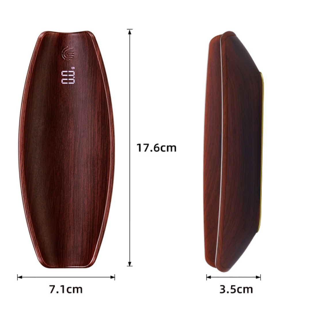 Portable Digital Tea Scale – Walnut Colour (USB Rechargeable, 500g / 0.1g)