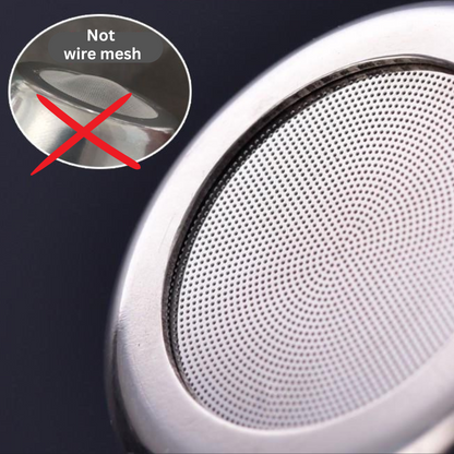 304 Stainless Steel Tea Strainer – Mirror-Polished, Laser-Cut