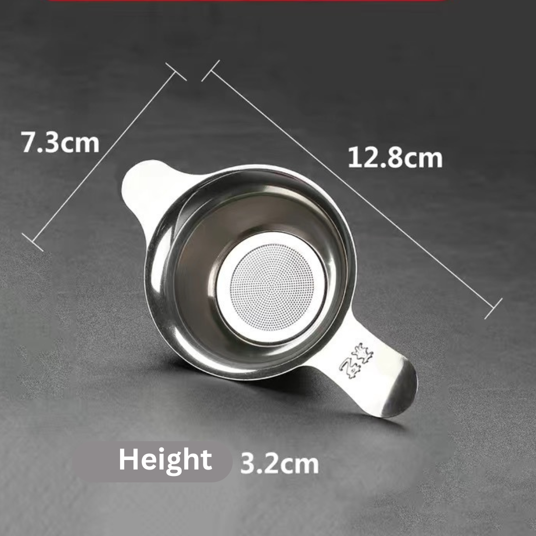 304 Stainless Steel Tea Strainer – Mirror-Polished, Laser-Cut