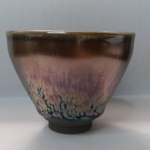 Premium Jianzhan (Tenmoku) Tea Bowls, Jian Ware, Golden Aurora 建盏 品茗茶碗 彩金小束口盏