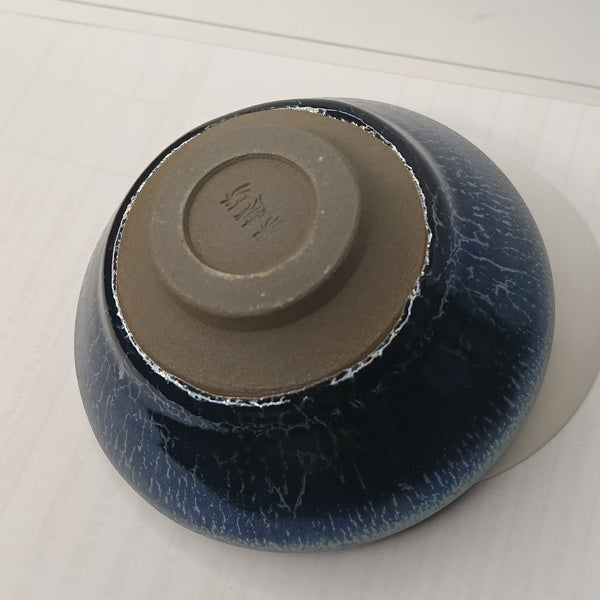 Premium Jianzhan (Tenmoku) Tea Bowls, Jian Ware, Azure Dragon Scales 建盏 品茗茶碗 蓝龙鳞斗笠盏