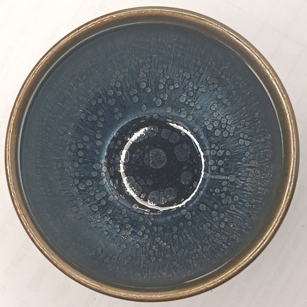 Premium Jianzhan (Tenmoku) Tea Bowls, Jian Ware, Morning Dew 建盏 品茗茶碗 蓝露滴 小束口盏