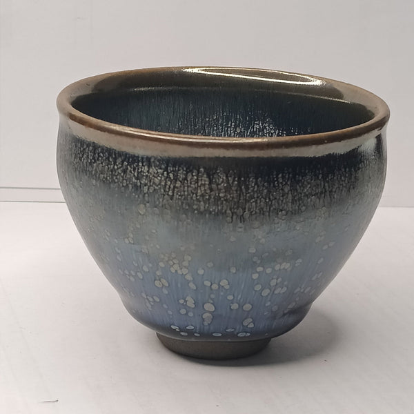 Premium Jianzhan (Tenmoku) Tea Bowls, Jian Ware, Morning Dew 建盏 品茗茶碗 蓝露滴 小束口盏