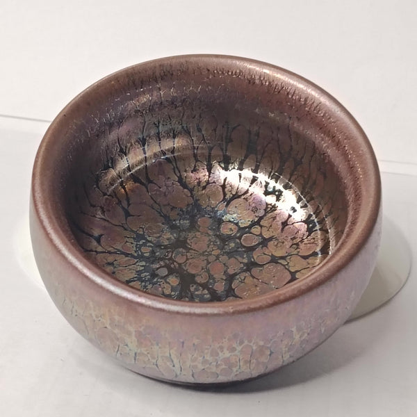 Premium Jianzhan (Tenmoku) Tea Bowls, Jian Ware, Pink Succulent  建盏 品茗茶碗 粉花 小禅定