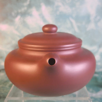 Zisha teapot Fang Gu, handmade by Studio Craftsmanship HONG Wei,Zi Ni