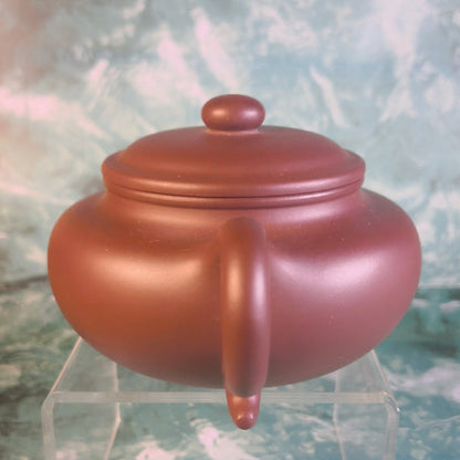 Zisha teapot Fang Gu, handmade by Studio Craftsmanship HONG Wei,Zi Ni