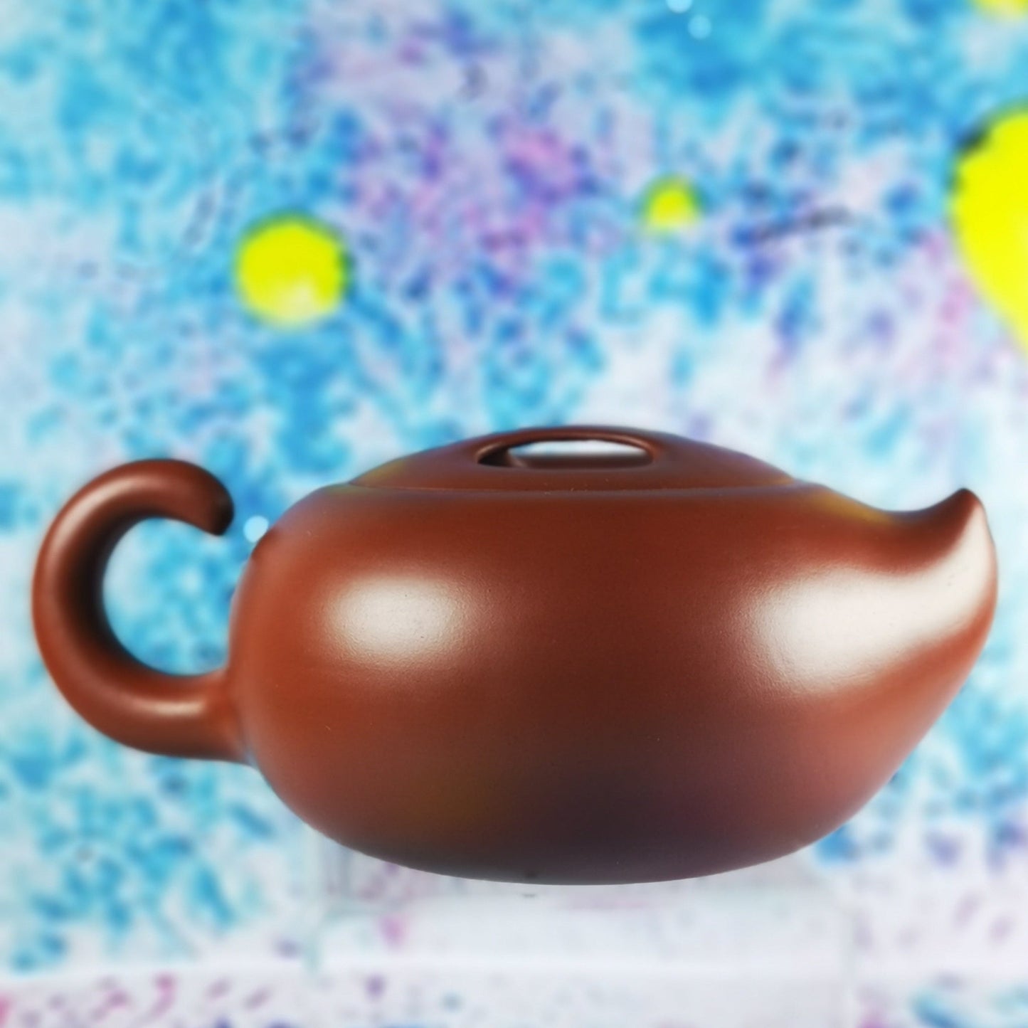 Zisha teapot Niu Qi Chong Tian, handmade by Artist Level 2, CAO Lan Fang L2-2011
