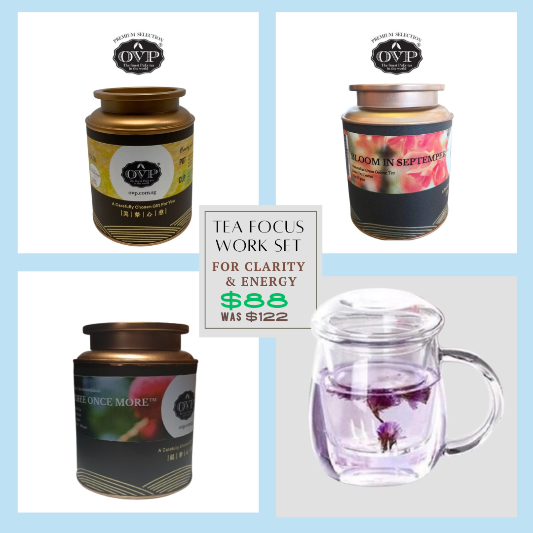 Tea Focus Work Set – For Clarity & Energy (S$88)
