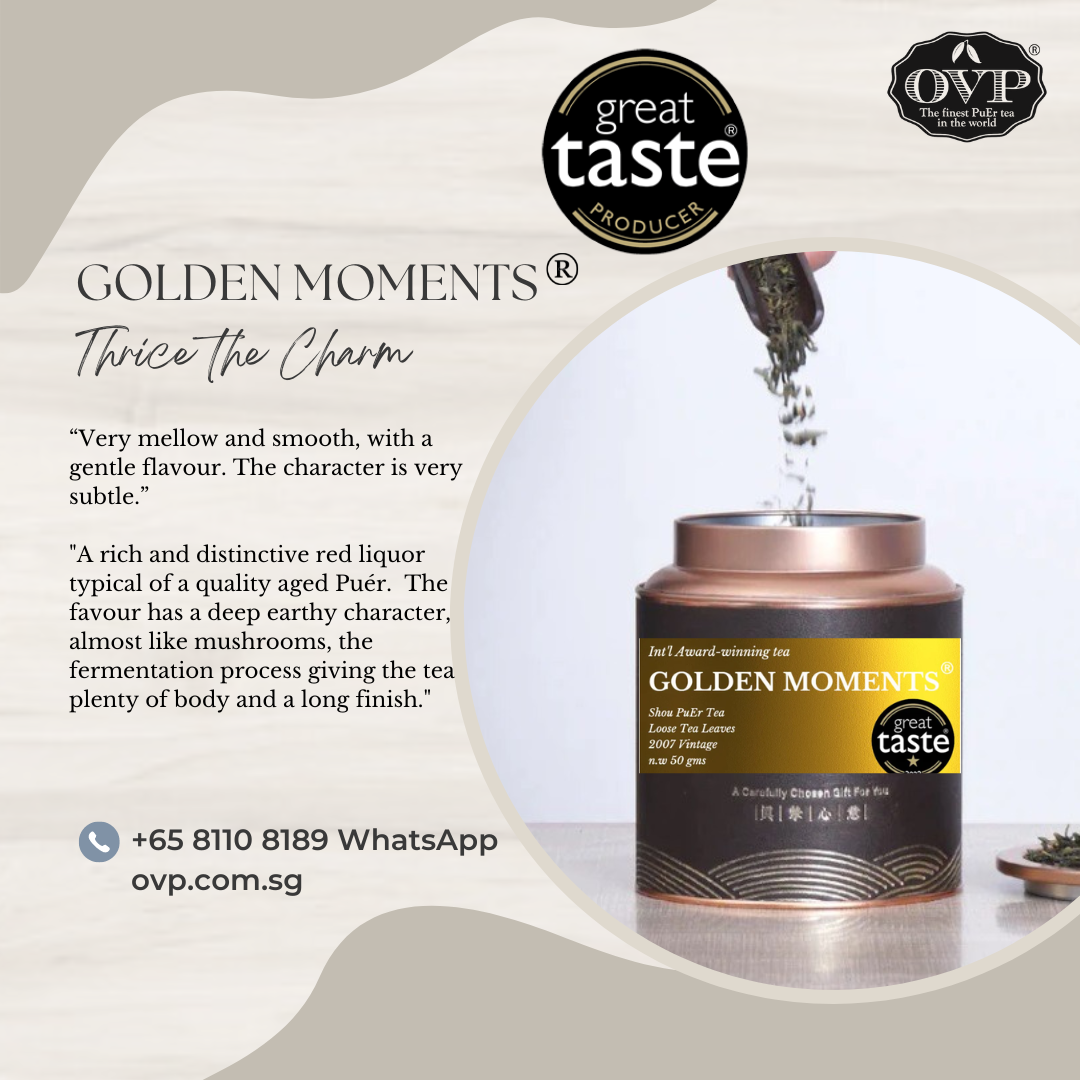 GOLDEN MOMENTS® Award-Winning Old Village Shou PuEr Tea, Shou PuEr vintage 2007