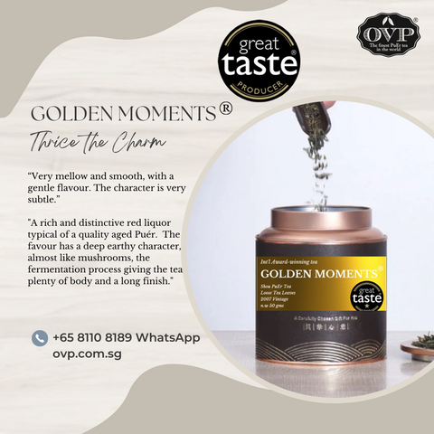 GOLDEN MOMENTS® Award-Winning Old Village Shou PuEr Tea, Shou PuEr vintage 2007