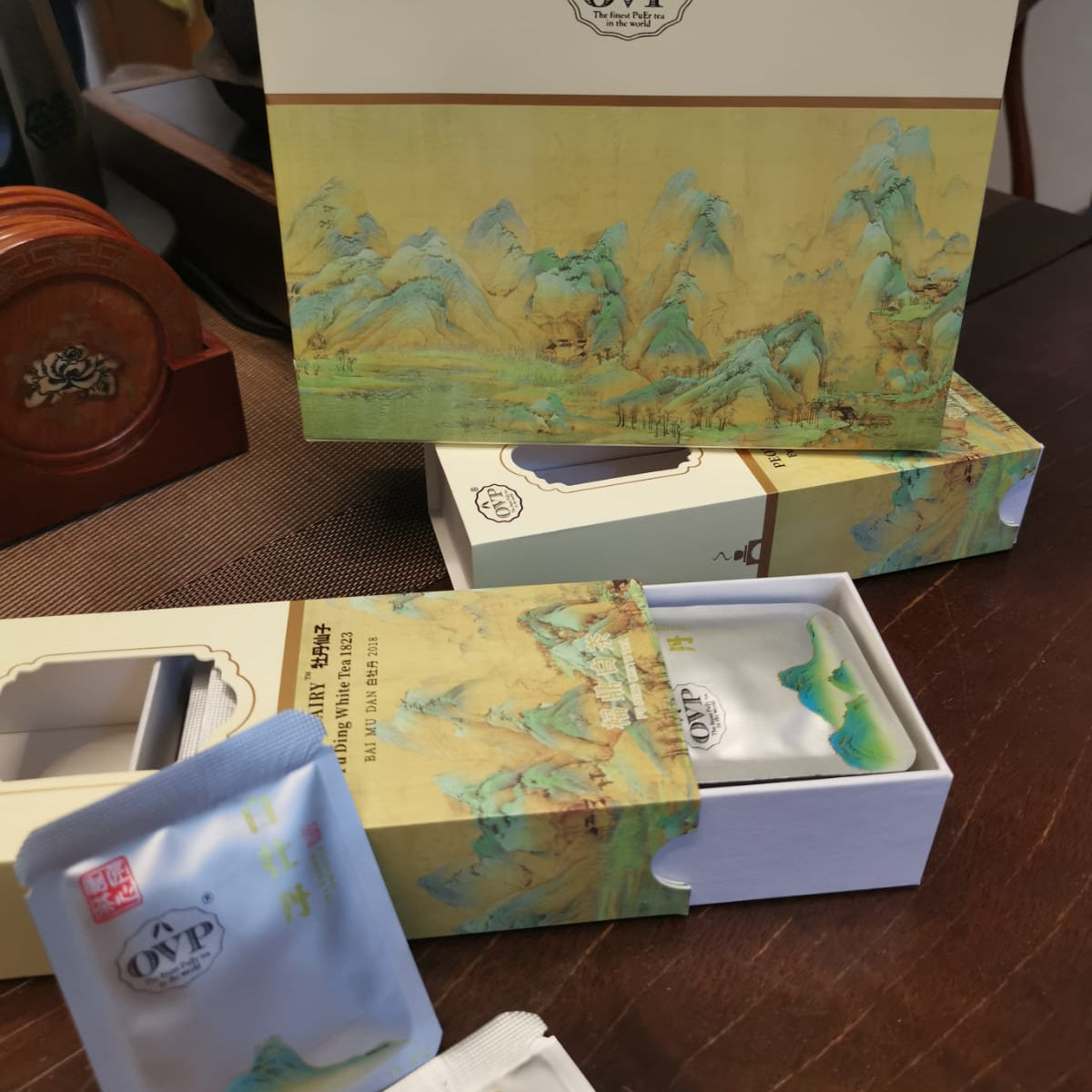 Peony Fairy™ Fu Ding White Tea 1823, Bai Mu Dan, Vintage 2018 – 10 Mini Tea Bricks Gift Box