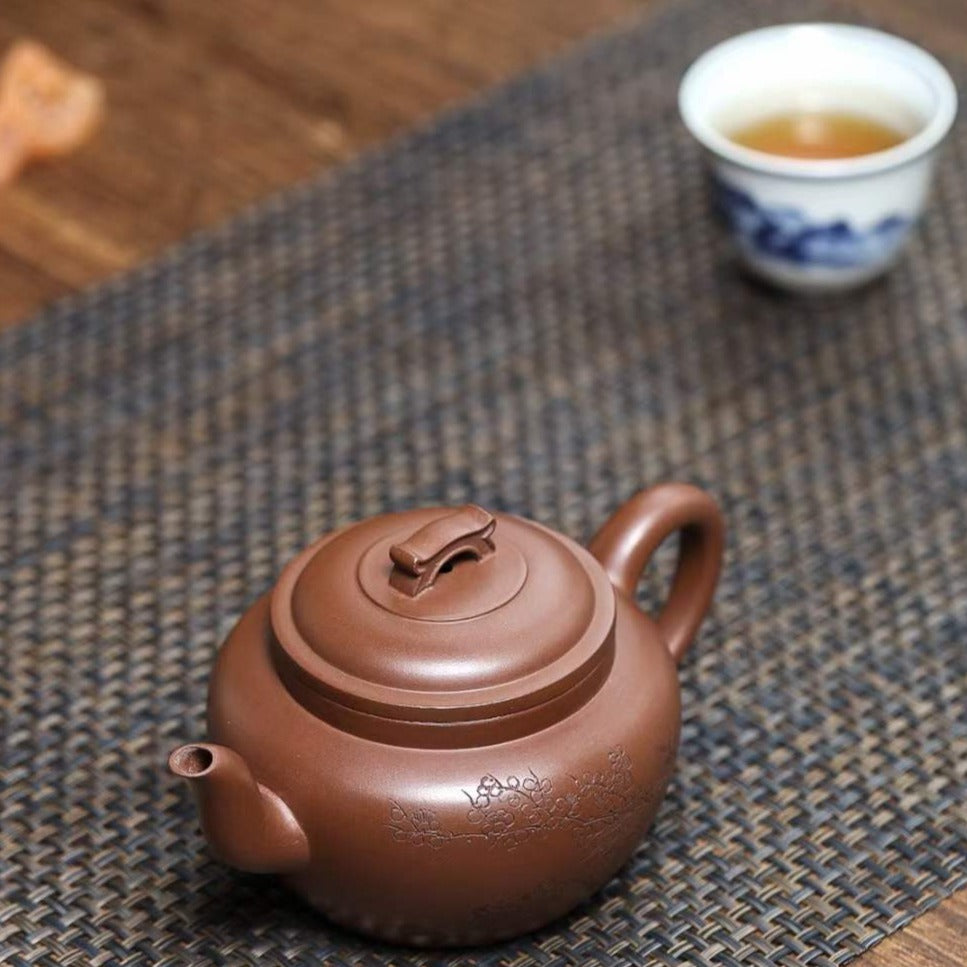Zisha teapot Yun Qiao, handmade by artist Level 3, YANG Fei（L3-2021）Zi Ni