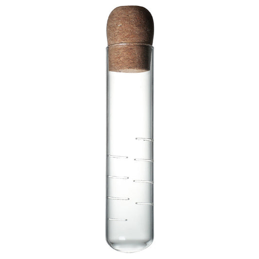 Borosilicate glass tea infuser with cork stopper | test-tube-style