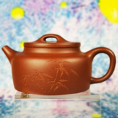 Zisha teapot Shuang Bian, handmade by Studio Craftsmanship, Zi Ni