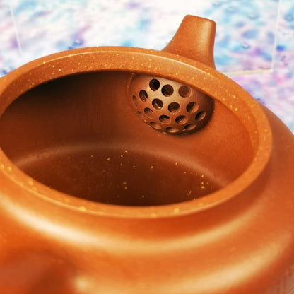 Zisha teapot Shuang Bian, handmade by Studio Craftsmanship, Zi Ni