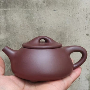 Zisha teapot Jing Zhou Shi Piao, handmade by Skillful artist 实力派匠人 紫泥  ZI NI “景洲石瓢”