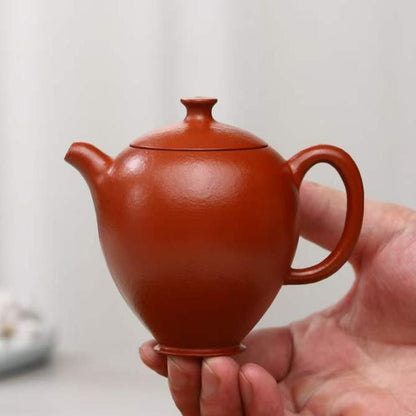 Zisha teapot Huai Xiang, handmade by artist Level 4, ZHU Li-Ping 朱丽萍（L4-2015）原矿粗砂朱泥 怀香