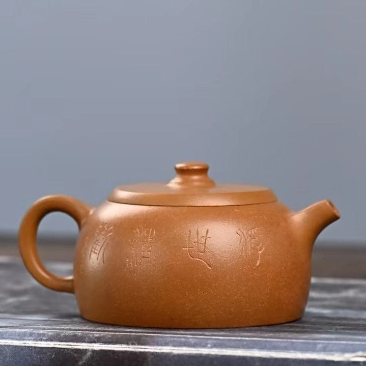 Zisha teapot Well Fence (Jing Lan), handmade by Studio Craftsmanship ZHUANG Lei, Duan Ni