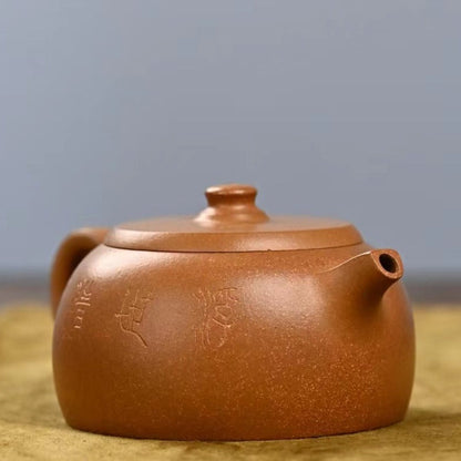 Zisha teapot Well Fence (Jing Lan), handmade by Studio Craftsmanship ZHUANG Lei, Duan Ni