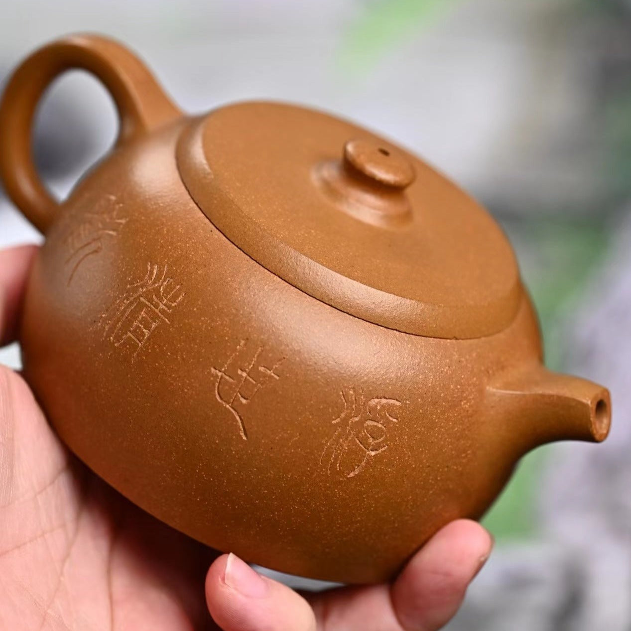Zisha teapot Well Fence (Jing Lan), handmade by Studio Craftsmanship ZHUANG Lei, Duan Ni