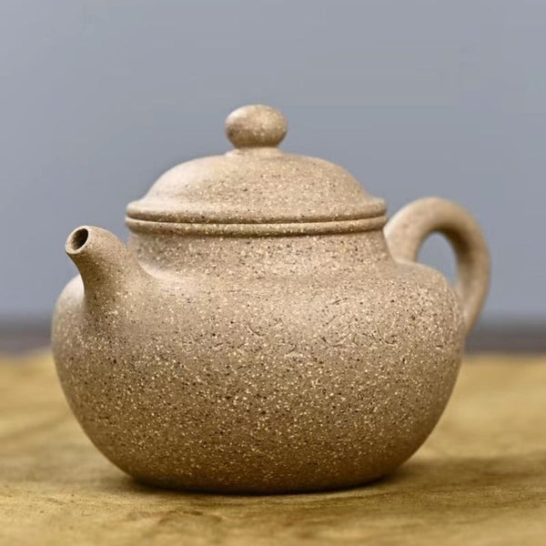Zisha teapot Lian Zi, handmade by artist Level 3, YU Zhen 俞震（L3-2018）五彩段泥 DUAN NI “莲子”