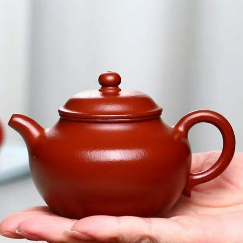 Zisha teapot by artist Level 4, ZHU Li-Ping 朱丽萍（L4-2015）赵庄 朱泥 莲子壶 160CC