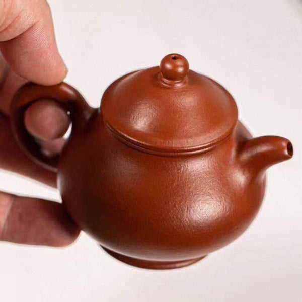 Zisha teapot by artist Level 4, ZHU Li-Ping 朱丽萍（L4-2015）赵庄 朱泥 潘壶