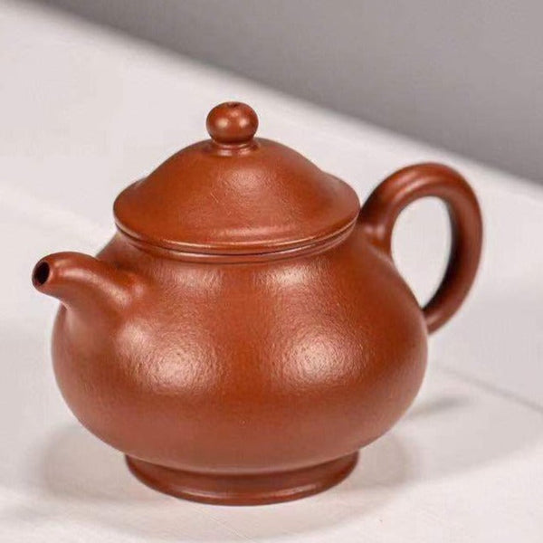 Zisha teapot by artist Level 4, ZHU Li-Ping 朱丽萍（L4-2015）赵庄 朱泥 潘壶