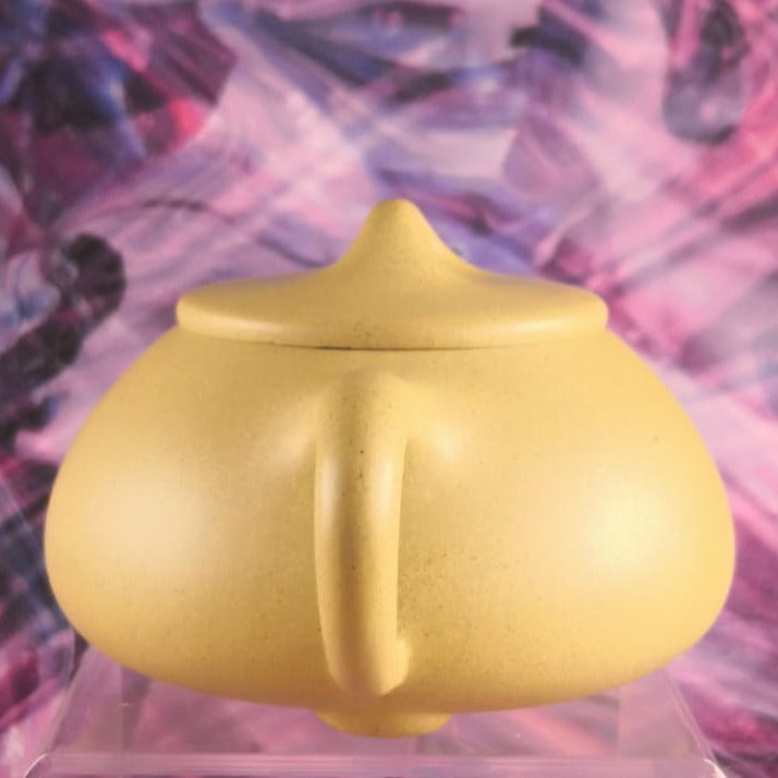 ZISHA TEAPOT SHI PIAO, HANDMADE BY ARTIST LEVEL 4, ZHANG KE 张轲 (L4-2021) 黄金段泥 石瓢