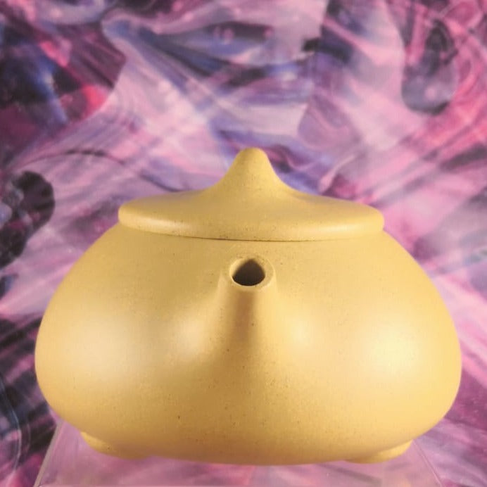 ZISHA TEAPOT SHI PIAO, HANDMADE BY ARTIST LEVEL 4, ZHANG KE 张轲 (L4-2021) 黄金段泥 石瓢