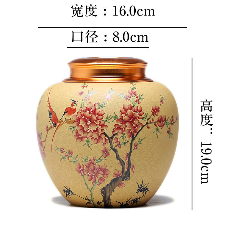 ZISHA TEA CADDY / CONTAINER, MEDIUM (APPROX 500G LOOSE LEAVES)