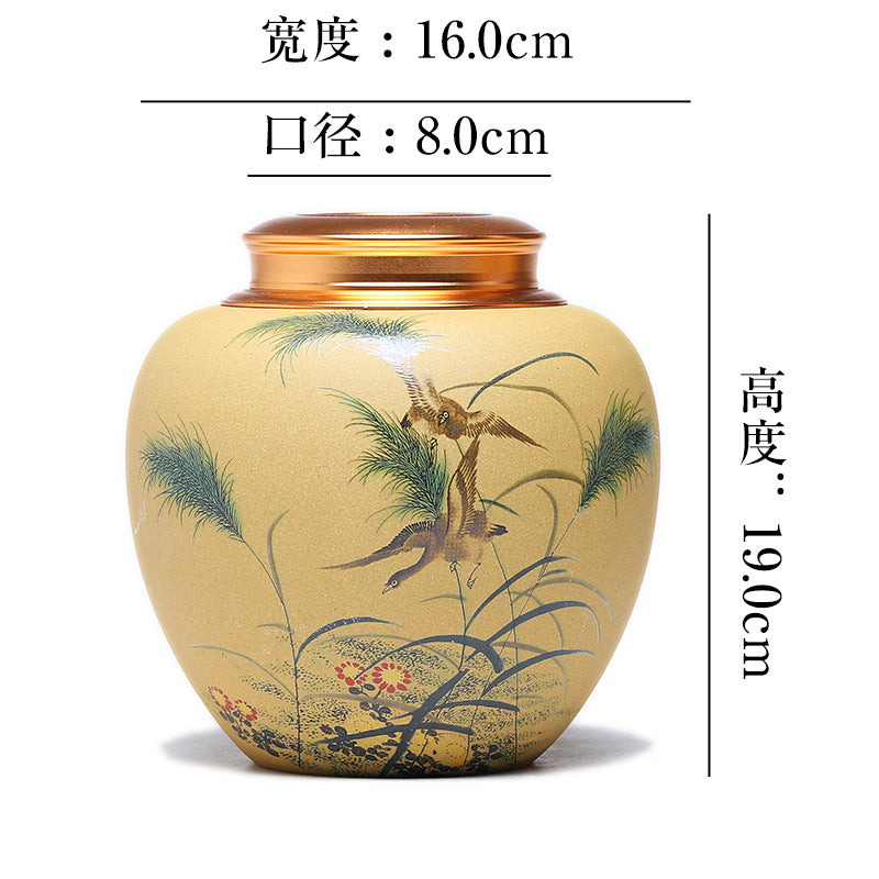 ZISHA TEA CADDY / CONTAINER, MEDIUM (APPROX 500G LOOSE LEAVES)