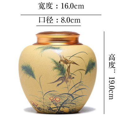 ZISHA TEA CADDY / CONTAINER, MEDIUM (APPROX 500G LOOSE LEAVES)